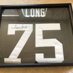 Howie Long Autographed Framed Raiders Jersey