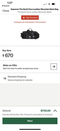 Barely Used Northface Supreme Mountain Bag