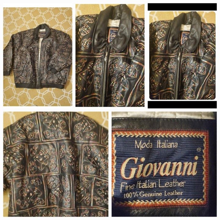 MEN'S CUSTOM LEATHER JACKETS RARE SIZES 3X TO 4X $485 EACH