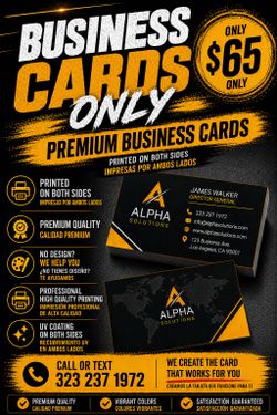 1000 tarjetas de presentacion  por $65