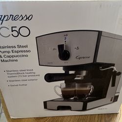 Capresso EC50 Stainless Steel Pump, Espresso  & Cappuccino Machine Swivel Frother