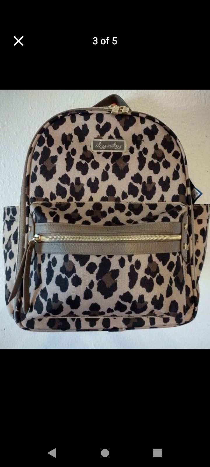 Diaper Backpack Leopard $90 Cash New 
