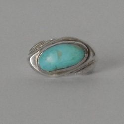 Vintage Navajo Silver Plated Modernist Chunky Size 7.75 Ring
