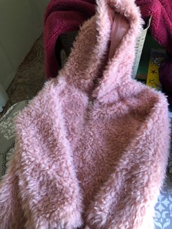 Furry baby pink sweatshirt