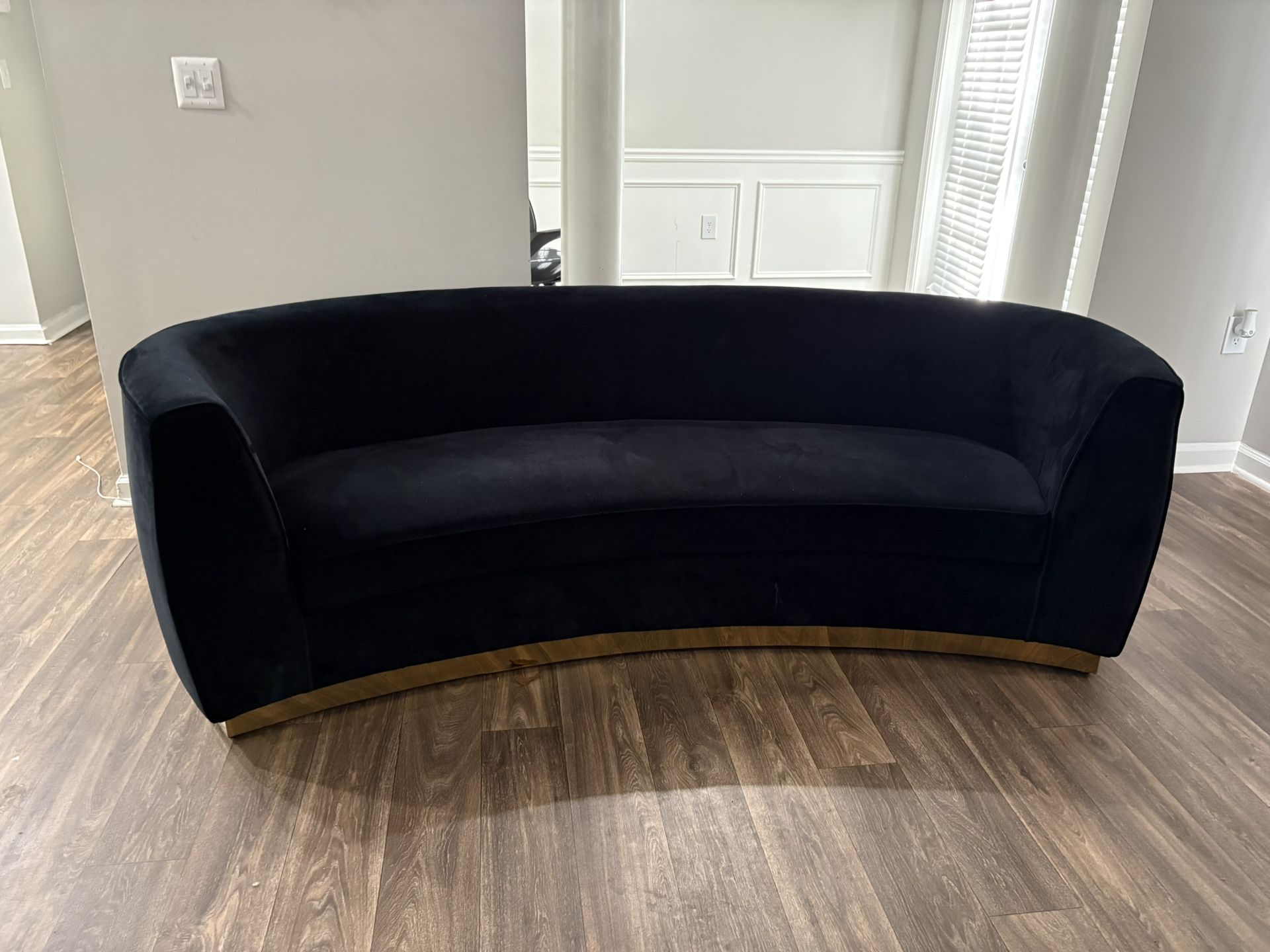 Black Suede Couch  