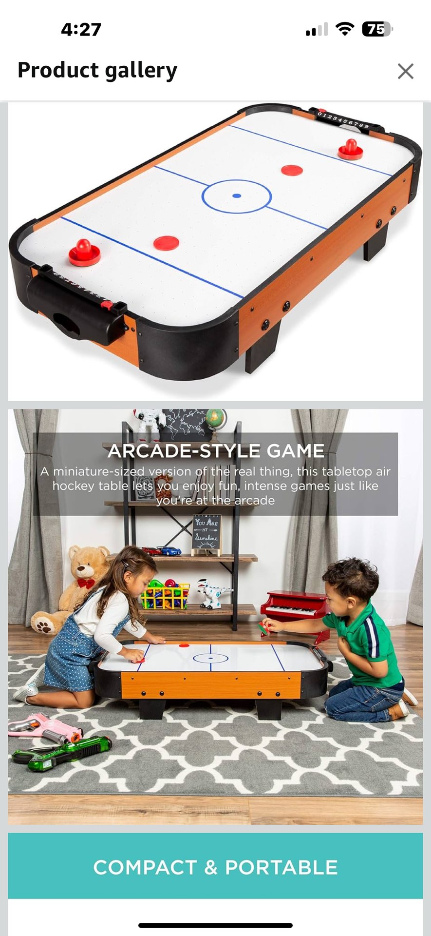 Air hockey table