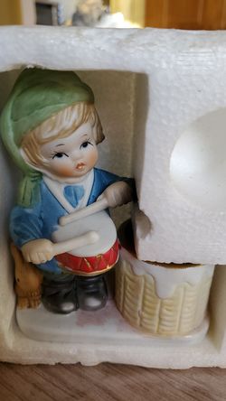 Christmas drummer boy candle holder
