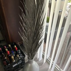 Metal Grey Flower Pot 
