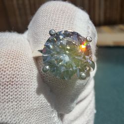 5.03ct Lab Diamond Engagement Ring IGI Certified Silver NEW