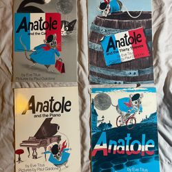 VINTAGE LOT ANATOLE THE MOUSE - CHILDREN’S BOOK SERIES - 4 BOOKS