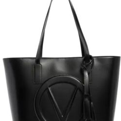 Valentino by Mario Valentino Large Black V-Logo Tote - BNWT!
