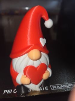 3D Printed Valentine Gnome Figurine