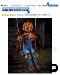 Animatronic Lil Nester Halloween Decor