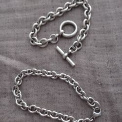 Two Sterling Silver Bracelets 57 Grams