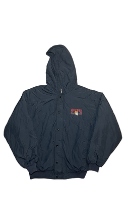 Vintage 90’s SDSU San Diego State University hooded bomber jacket