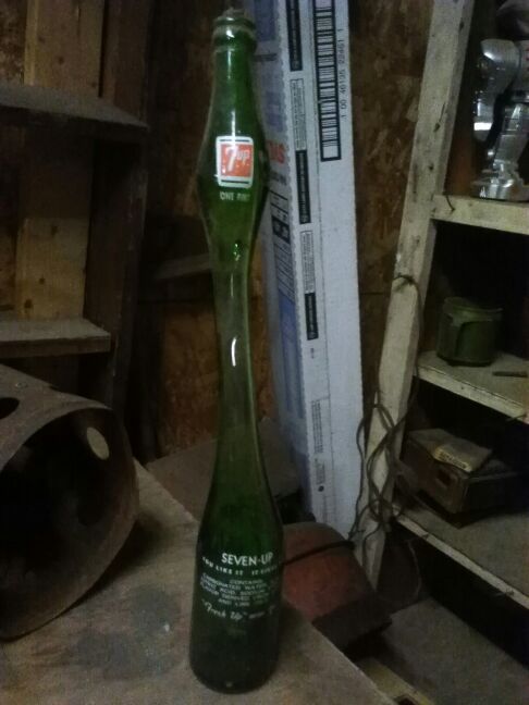 Long neck 7up vintage bottle