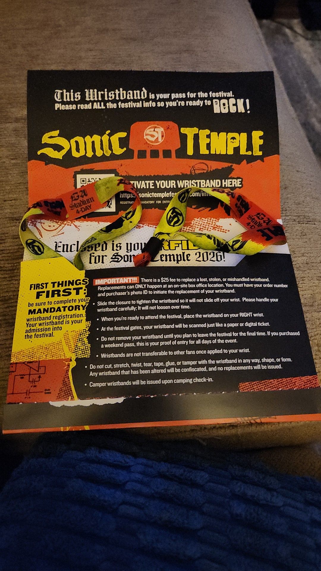 Sold. Sonic Temple 2 tickets (bracelets)