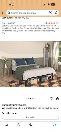 California king bed frame