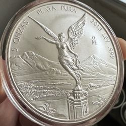 2018 5oz Bu Mexican Silver Libertad