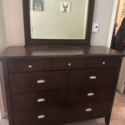 Dresser With Detachable Mirror + Nightstand