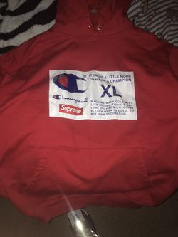 Supreme x Champion Label Hoodie in Fresno, - OfferUp