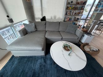 Room & Board Morrison Charcoal Sectional Chaise Sofa
