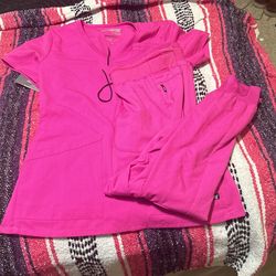 Greys Anatomy Pink Scrub Set 
