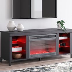 W2721-168 -Tv Stand W/fireplace 59”L 😍✅👀🔥💕📲🚛😎