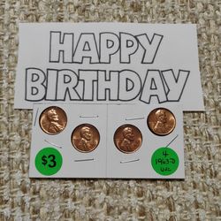 Uncirculated (4) 1963-D Lincoln Pennies For Sale