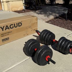 Weight Bench With Hand Weights