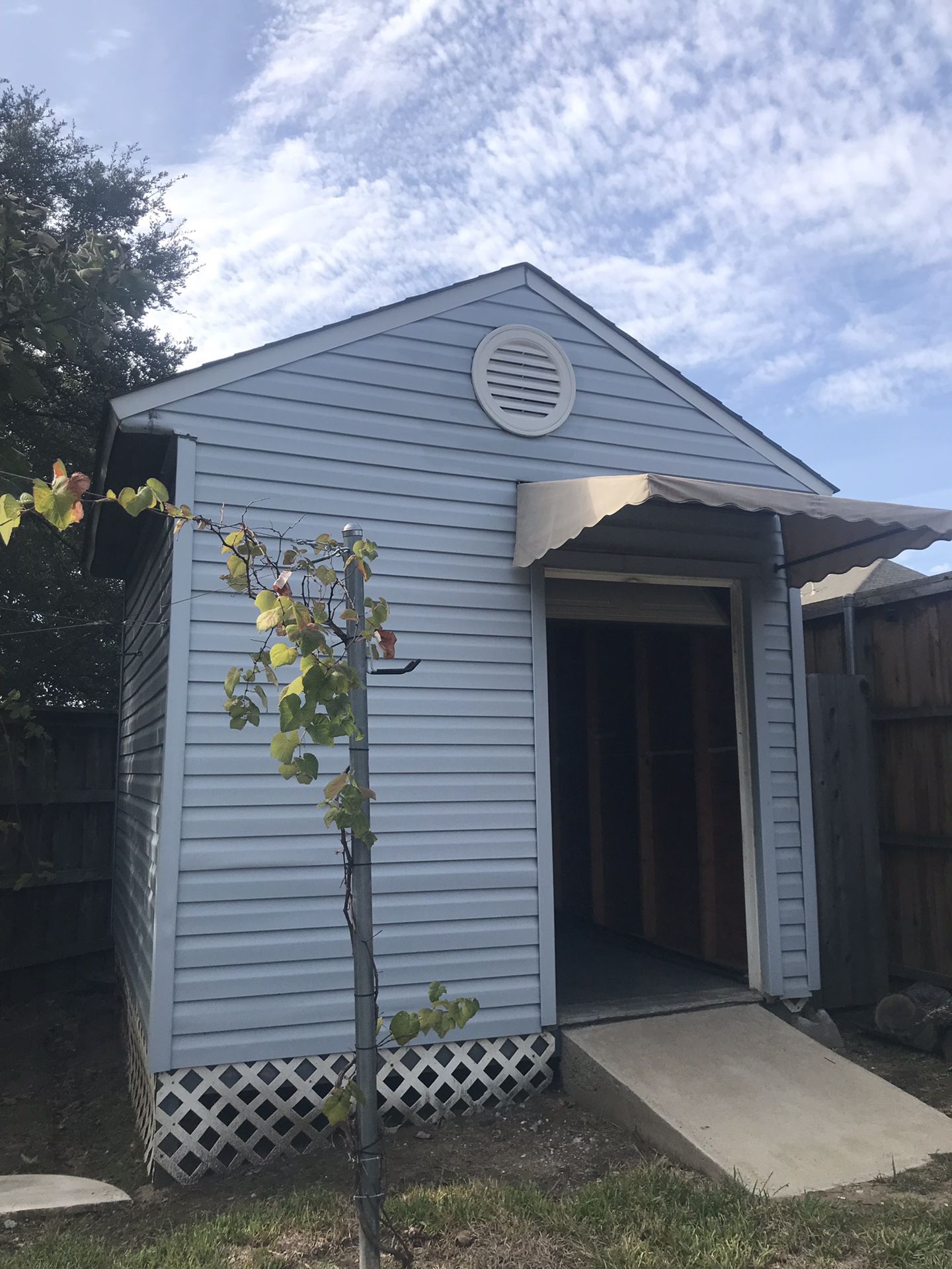Brand new shed with electric door