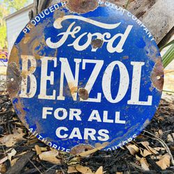 Ford Porcelain Advertising Sign 12 Inches 