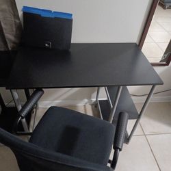 Black Ikea Desk And Office Chair!