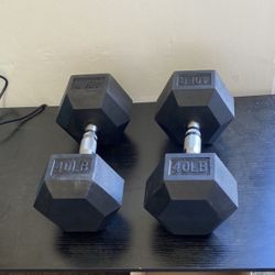 BRAND NEW 40lb Hex Dumbbell Set 