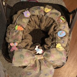 12” Easter Burlap Wreath