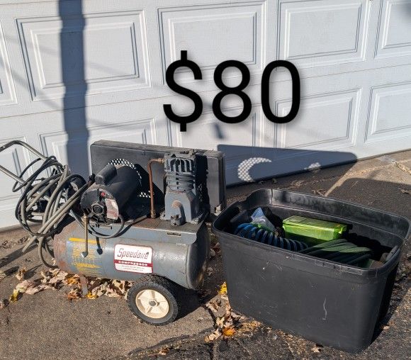 Speedaire Compressor And Accessories 
