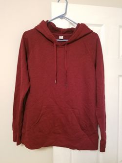 Women's Hoody Sweatshirt Red Maroon Size Large