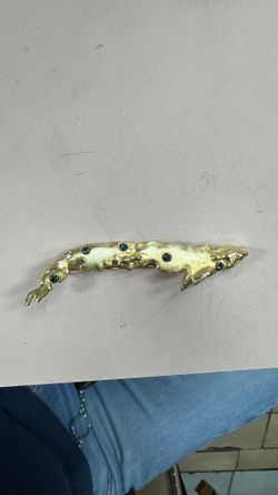 Designer Margarita Barrera, Cuba Island Pin, Gold Plated $100