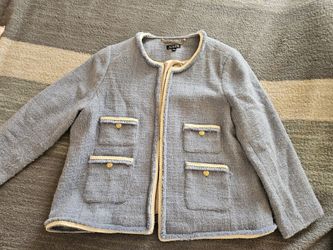 J.Crew Frances Louisa Lady Jacket Blazer Collarless Maritime Tweed Size 20