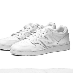 New Balance 480 Triple White Leather Casual Sneaker - Men's size 9