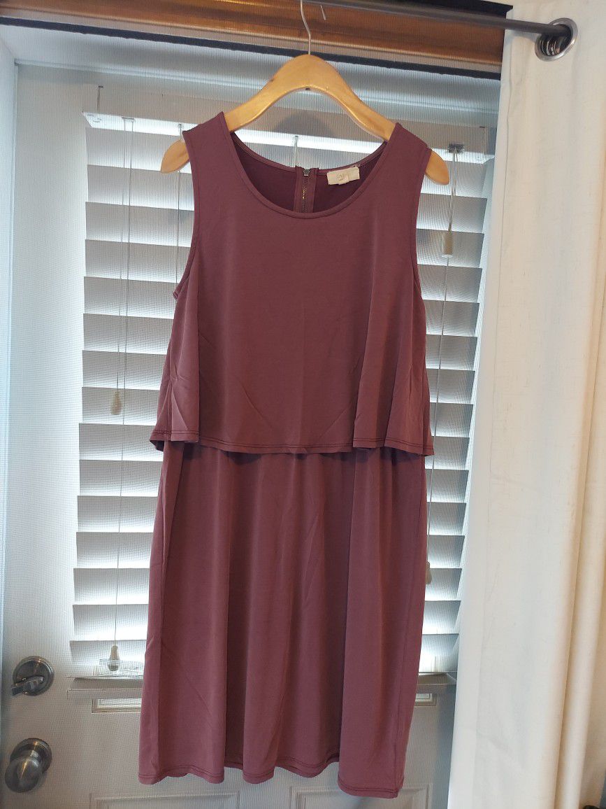 Sleeveless  Purple Casual Dress Size M