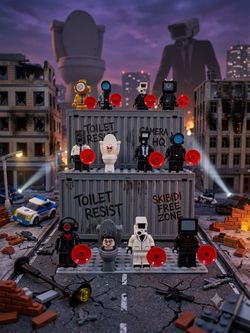 Skibidi Toilet  TV men Camera men Minifigure Set