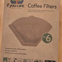 Pour-over Cone Coffee Filters No. 6 & 4