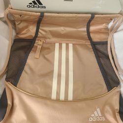 adidas Alliance Sackpack, Drawstring, Lightweight Small Gym Bag for Women, Soccer Backpack, Magic Beige/Off White, One Size