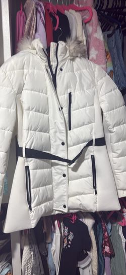 White fur winter jacket