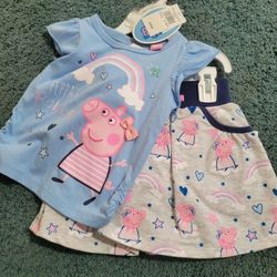BRAND NEW PEPPA PIG OUTFIT SZ 2T SEE DESCRIPTION 