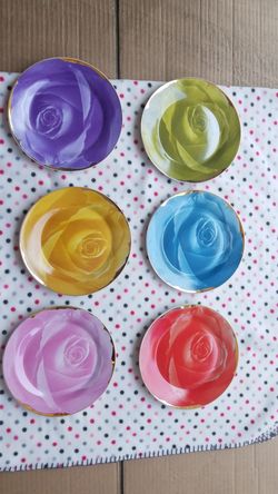 Rose design plates. Very elegant