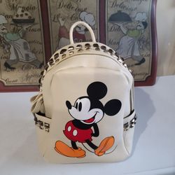 Leather Backpack Mickey Mouse Bag