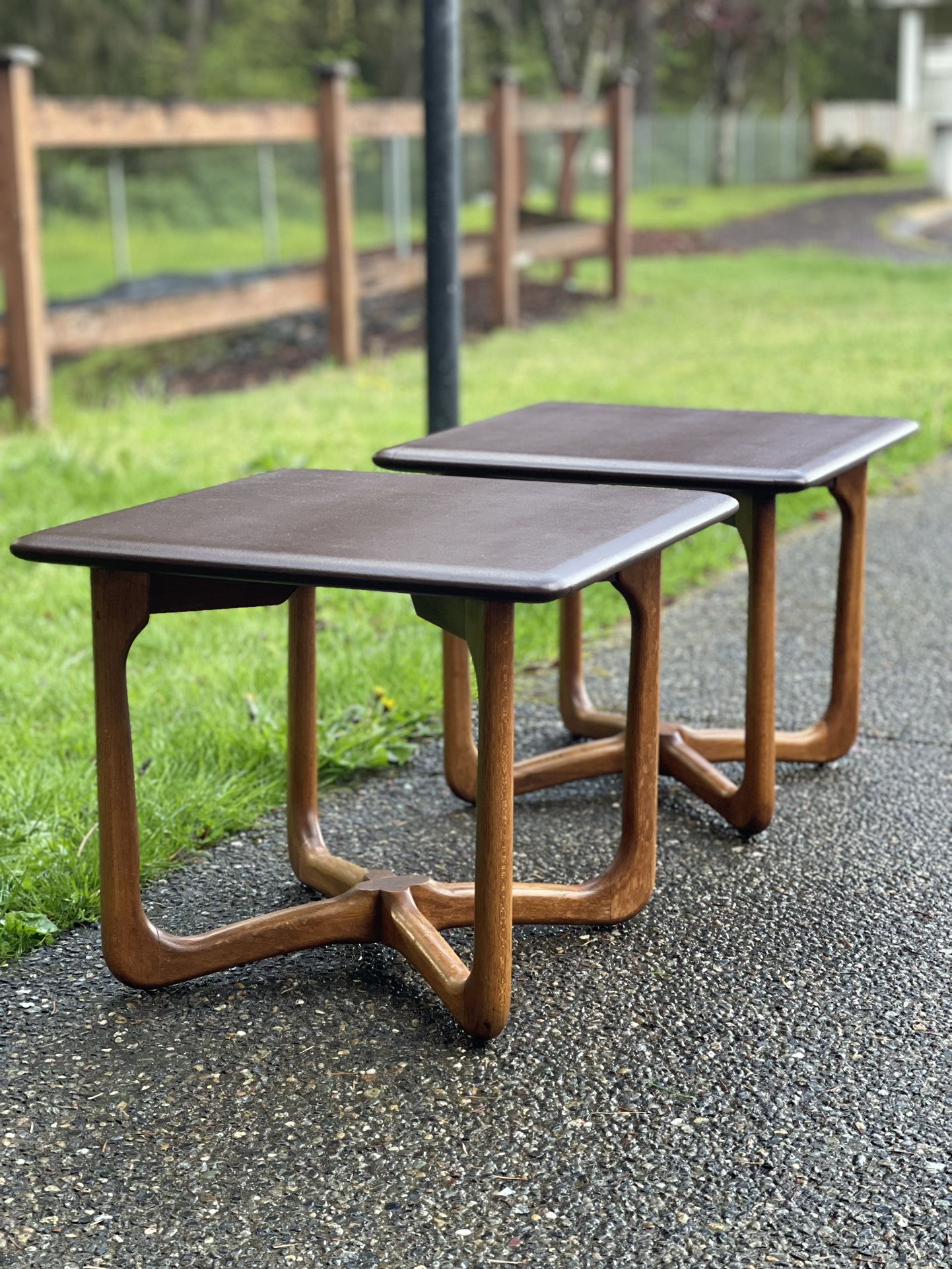 Mid Century Modern Lane Perception Rectangular Side Tables