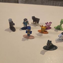 Minecraft Nano Metalfigs Die-Cast Metal Mini Figures Lot of 10 (Jada Toys)